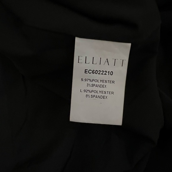 ELLIAT Carson One-Shoulder Satin Dress in Black, size S NWT - Picture 7 of 7
